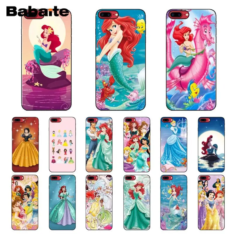 Чехол для телефона Babaite Princess Ariel Little Mermaid snow princess iPhone 8 7 6 6S Plus 5 5S SE XR X XS MAX | Мобильные