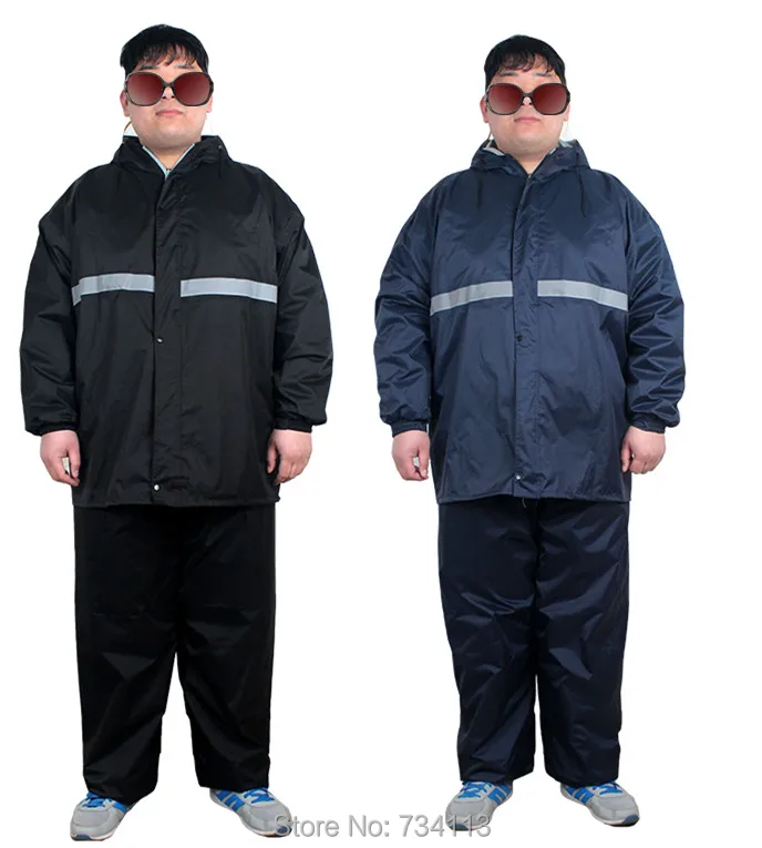 

Maximum size raincoat 5XL big men 120kg weight Flexible retractable riding rainsuit Fishing camping fat man Obesity raincoat 6XL