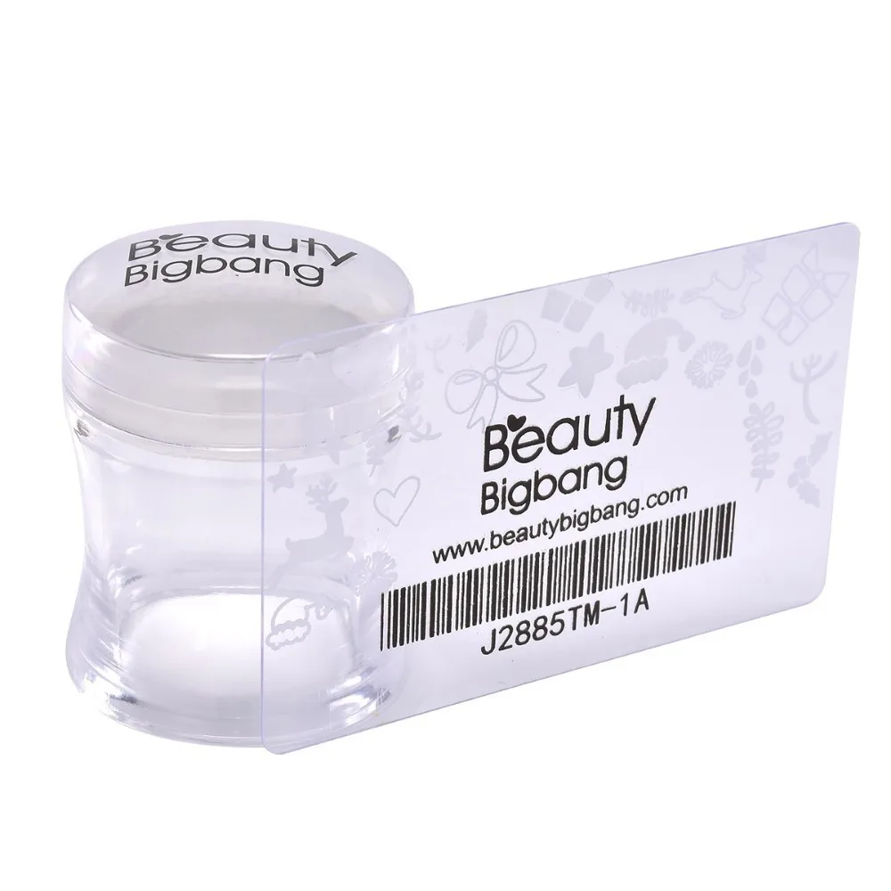BeautyBigBang 1 комплект пластиковая силиконовая головка штамп скребок прозрачная желе ручка для ногтей аксессуары для ногтей Полировка штамповочная пластина - Цвет: 2C