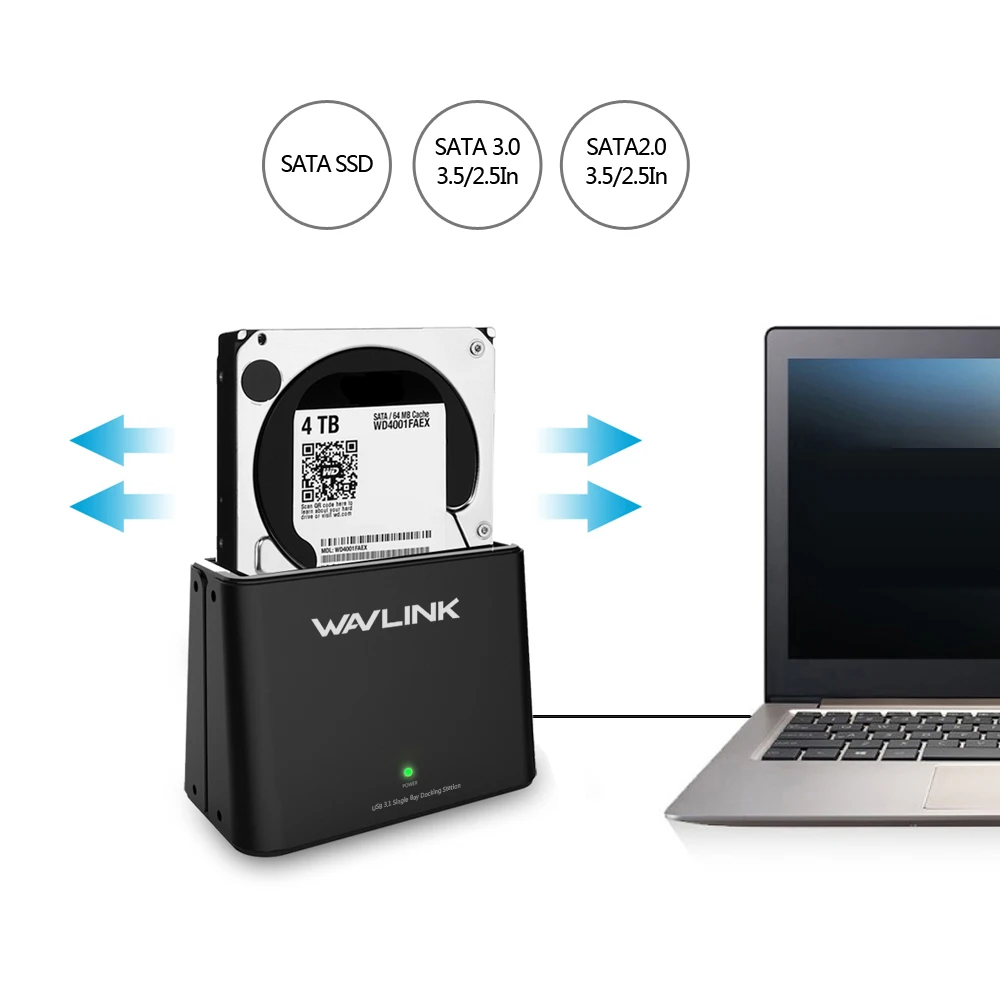 Wavlink Универсальный жесткий диск HDD док станция для 2.5 &quot3.5&quot поддерживает SATA I/II/III