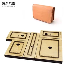 BOERNISHEN, японский стальной нож, сумка для карт, сделай сам, можно настроить шаблон, кожаная режущая форма, Лазерная деревянная форма, кошелек, сумка для банковских карт
