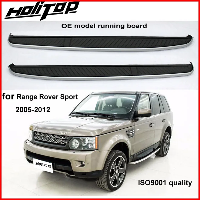 Black & Silver OE Style Side Steps Running Boards For Range Rover Sport 2005-2013 