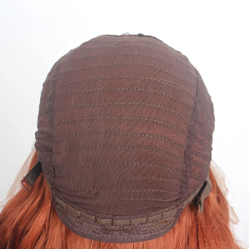 Высокая Температура волокно длинной волны красно-коричневый Anxin парик завод синтетических Синтетические волосы на кружеве парик