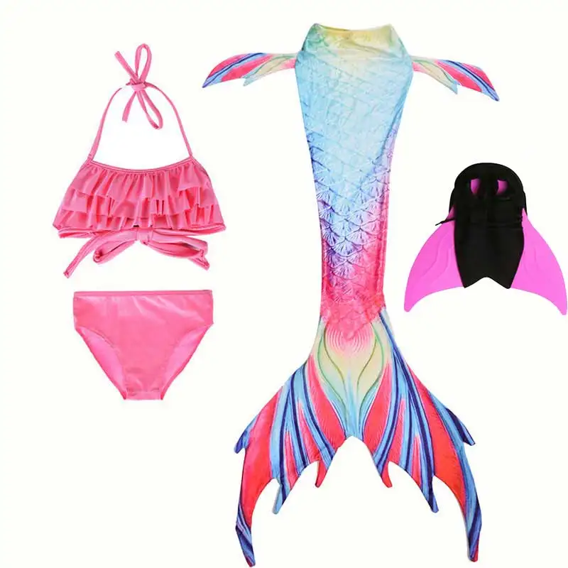 

Girls Tail Of Mermaid Dress And Bikini Swimsuit Walkable And Swimmable Mermaid Tail For Swimming Costume And Flipper Monofin