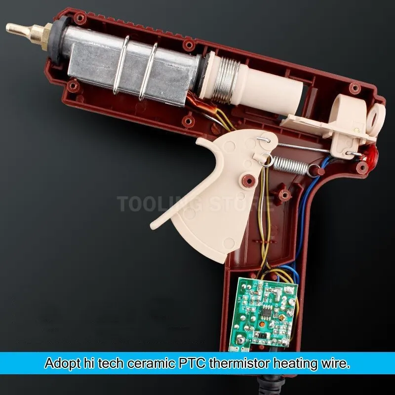 LIJIAN High Quality Professional Hot Melt Glue Gun Adjustable Temperature A Mini Wireless Battery Copper Nozzle 7mm 11mm Sticks
