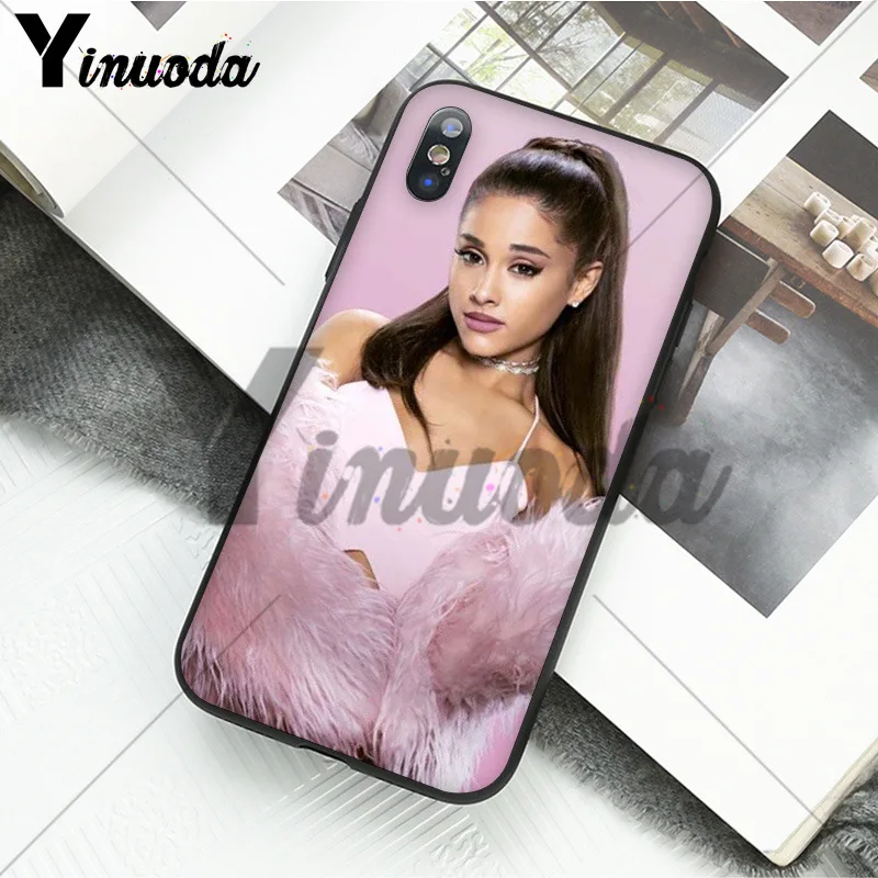 Yinuoda Ariana Grande прекрасный дизайн аксессуары для телефонов Чехол для iPhone 8 7 6 6S Plus 5 5S SE XR X XS MAX Coque Shell - Цвет: 2