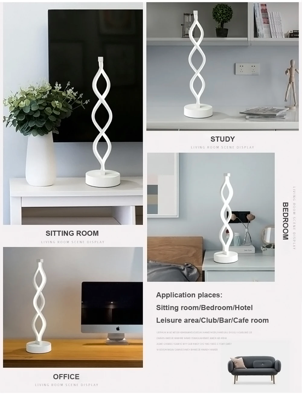 Candeeiro de Mesa Proteção para os Olhos Moderno Quarto Estudo Lâmpada Cabeceira Minimalista Acrílico Alumínio Eua - ue Plug 18 w Led 14 Cheap Luminárias de mesa