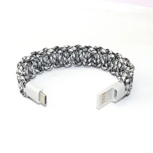 Быстрый провод кабель для передачи данных Портативный Модный переносной телефон АКСЕССУАРЫ Путешествия плетеный браслет Открытый usb зарядка type C для HUAWEI