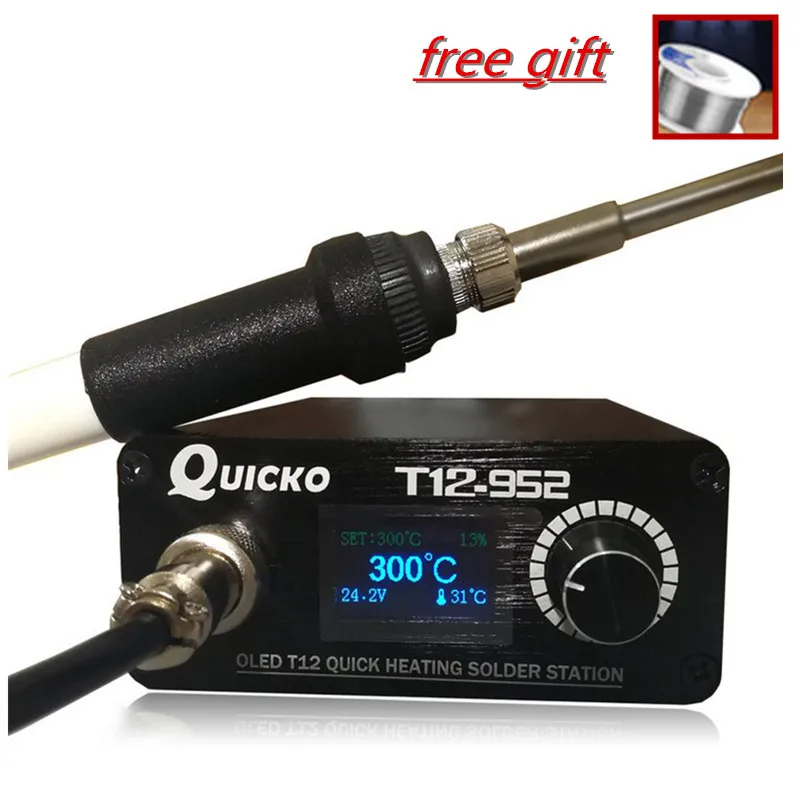 

T12-952 Mini Soldering Station Adapter 24V 3A Solder T12 Iron Tips Portable Soldering Station Finished Machine Welding Tool