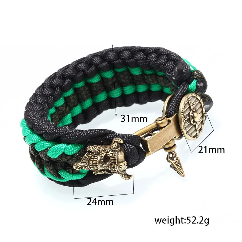 Мужской браслет из Паракорда с черепом Паракорд шлем плетеный походы кемпинг