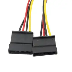Новый 4Pin IDE Molex к 2 Serial ATA SATA Y сплиттер жесткое питание электропривода кабель склад продажа # YJP