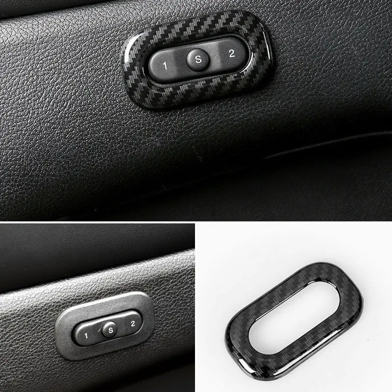 New Carbon Fiber Look Seat Memory Button Cover Trim Forfor Jeep Grand