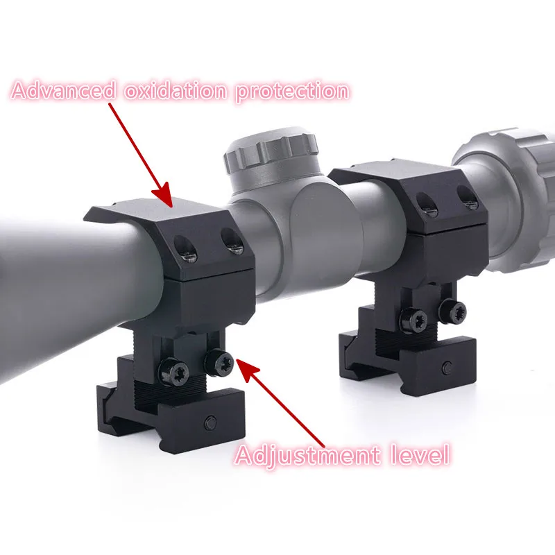 

2 pcs Hunting Rifle AR15 M4 Riflescopes Scope Mounts High Strength Adjustable Up and Down Settings Mounts for airsoft paintball
