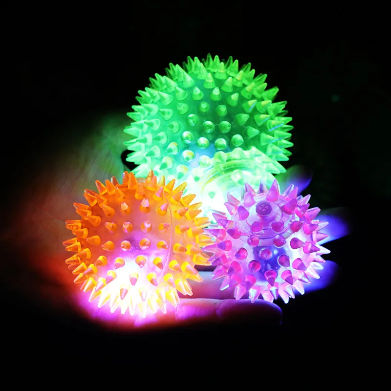 

1Pc Pet Dog Interactive Squeak Light Ball Toys Pet Training Elastic Ball Toy Puppy Durable Chew Play Ball Pet Dog Toys Supplies