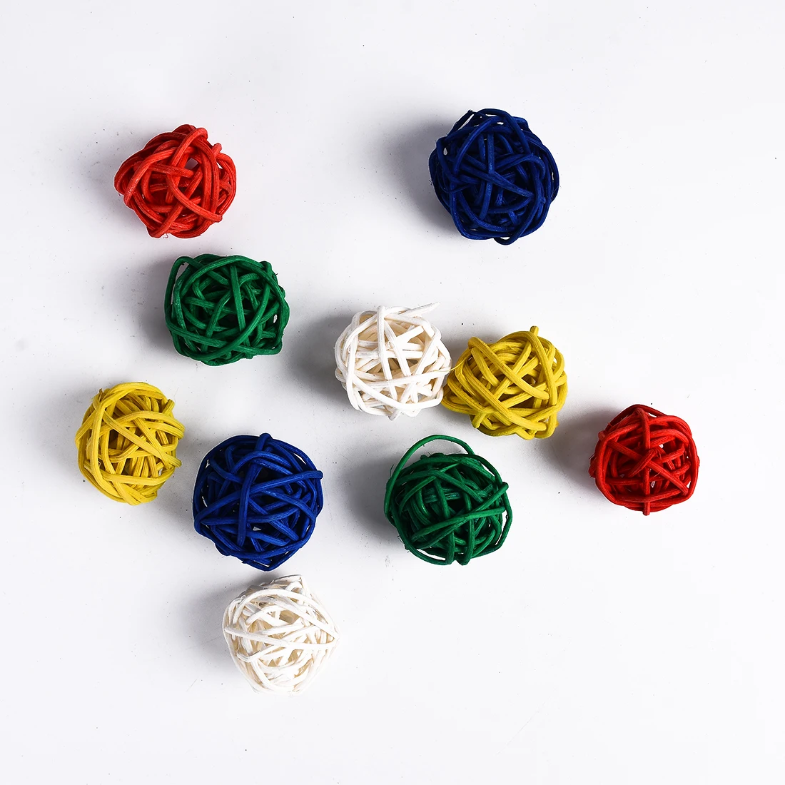 

Wedding Rattan Ball Supplies DIY Accessories Ornament 10pcs Multi Colors Christmas Festival