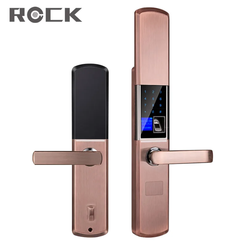 

Rock Biometric Electronic Fingerprint Smart Lock Fingerprint, Code, Key Touch Screen Digital keypad lock