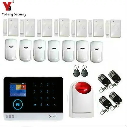

YoBang Security Touch Keyboard WIFI GSM GPRS Home Intruder Security Voice Theft Alarm RFID Funtion Wireless Outdoor Alert 433MHZ