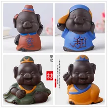 Мультфильм свинья чайник с узорами Чайный фильтр Бутик Фиолетовый; песок чай ПЭТ ручной работы керамические чайные принадлежности украшения дома ремесла