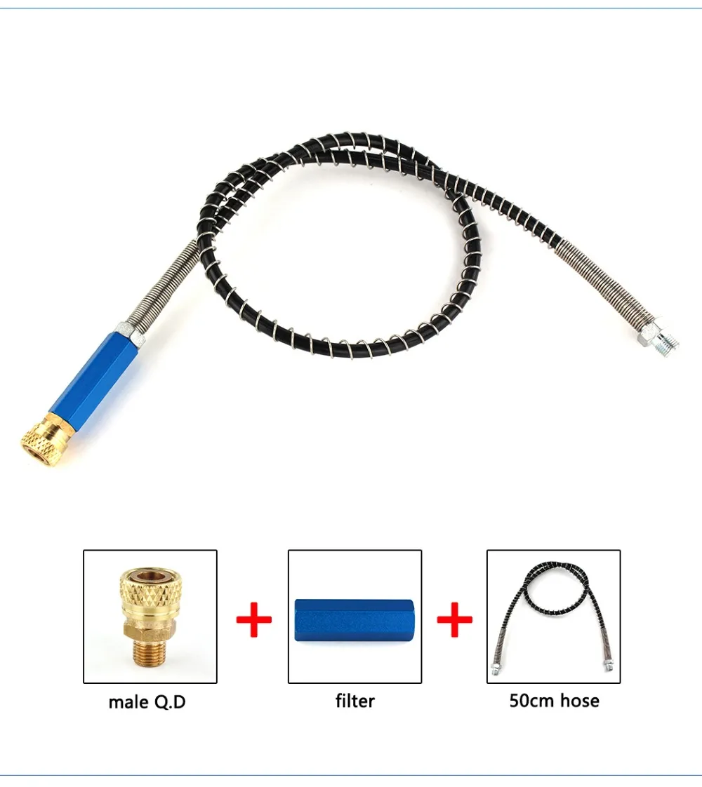 Высокая Давление насос фильтр M10x1 40MPA вода маслоотделителя синий маленький трубки PCP Пейнтбол ВВС фильтрации воздуха 50 см шланг M10x1