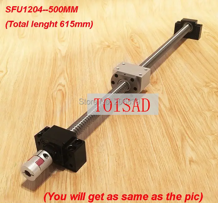 SFU1204-500mm Ballscrew + SFU1204 Ballnut BK10BF10 Support 1204 Housing 6.35*8mm Coupling cnc parts | Инструменты