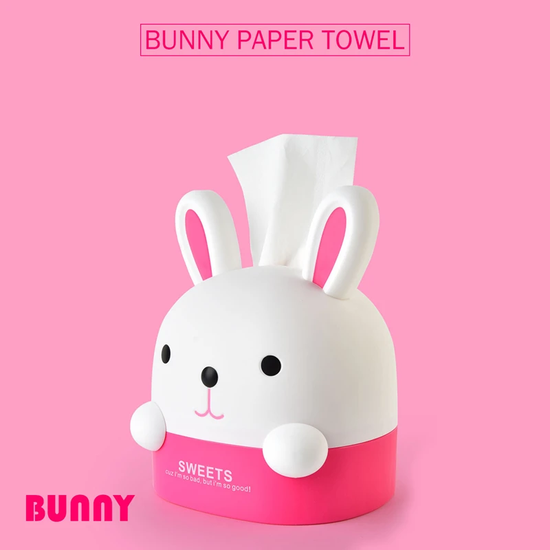 

Cartoon rabbit paper towel tube paper storage box storage container paper dispenser creative household items