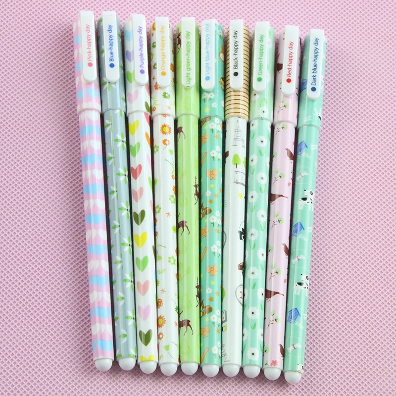 Ten Beautiful Coloured Gel Pens-2