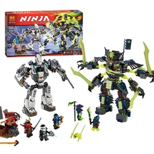 Bela Ninjagoes Titan Mech Battle Mech-enstein Building Block Set Zane Jay Nya Ghoultar Bansha Minifigures Toy Fits legoe 70737