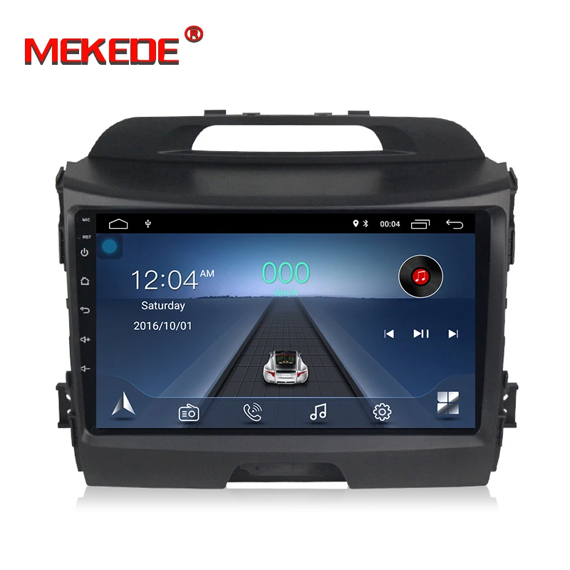 Perfect Wholesale! Android 8.1 Quad Core Car DVD Player GPS Navi for KIA Sportage 2010-2015 with Audio Radio Stereo Head Unit 1