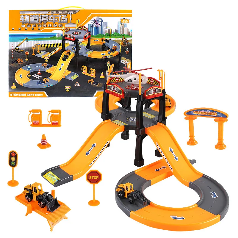 3D Puzzle Multi-storey Assembling Track Parking Lot Diy Suit Children Car Engineering Department |