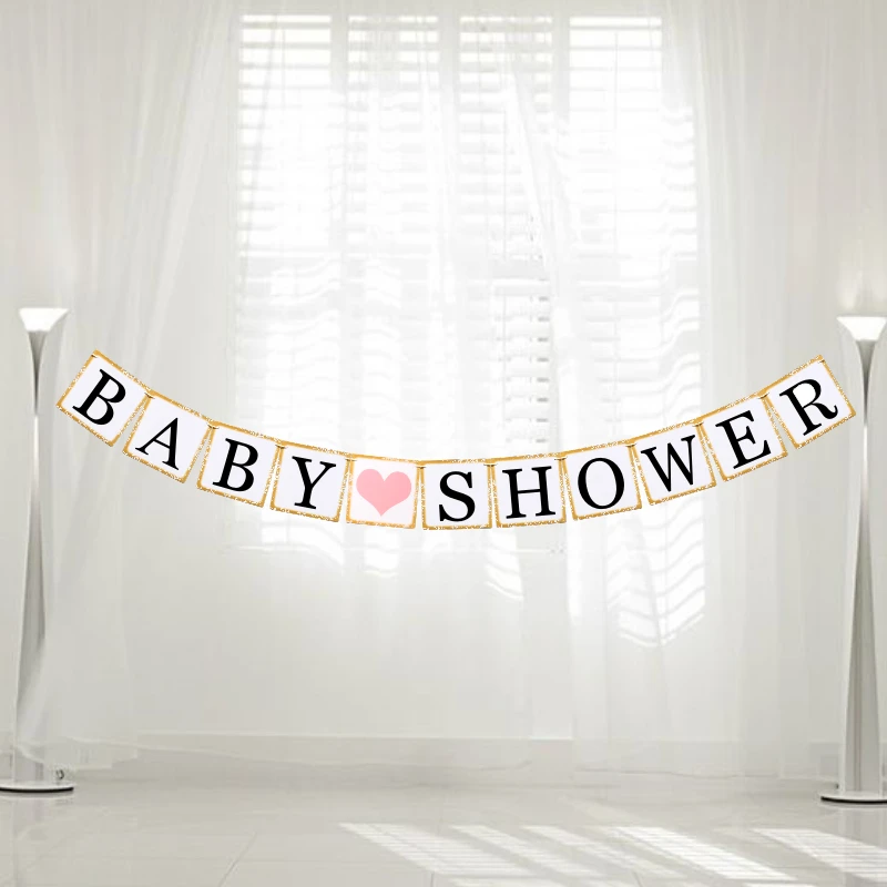 1 комплект "BABY SHOWER" буквенные флаги гирлянда, баннер, фотобудка, Свадебная вечеринка реквизит для фотосъемки украшения мероприятий