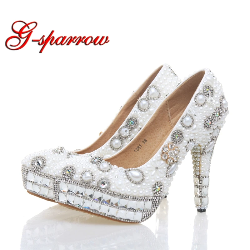 pearl prom shoes