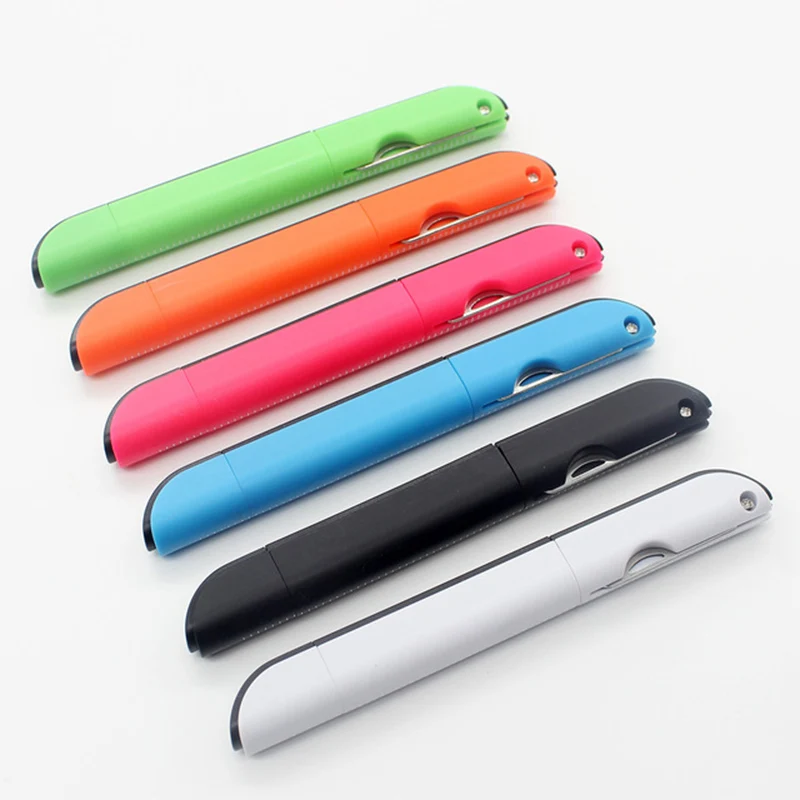 

3 in 1 Multifunction Ballpoint Pen With Folding Scissors Knife Ruler for Students Gift Pen Black Ink 1.0mm School Stationery