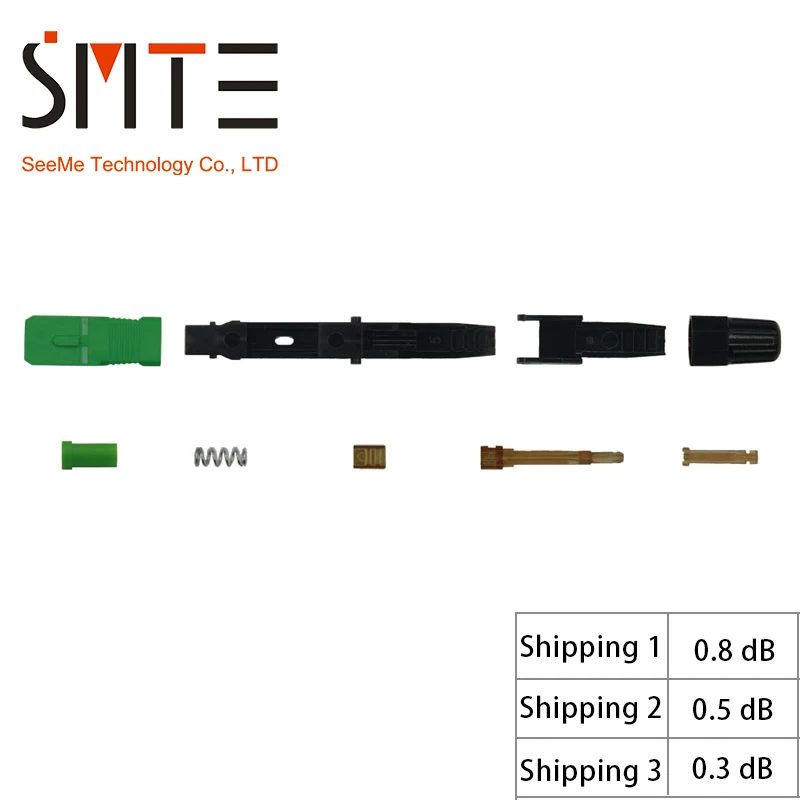 100 шт/лот SC APCNPFG 8802-TLC/3 XF-5000-0322-3 60 мм Быстрый Соединительный инструмент холодного волокна одиночный режим для оптического кабеля ftth
