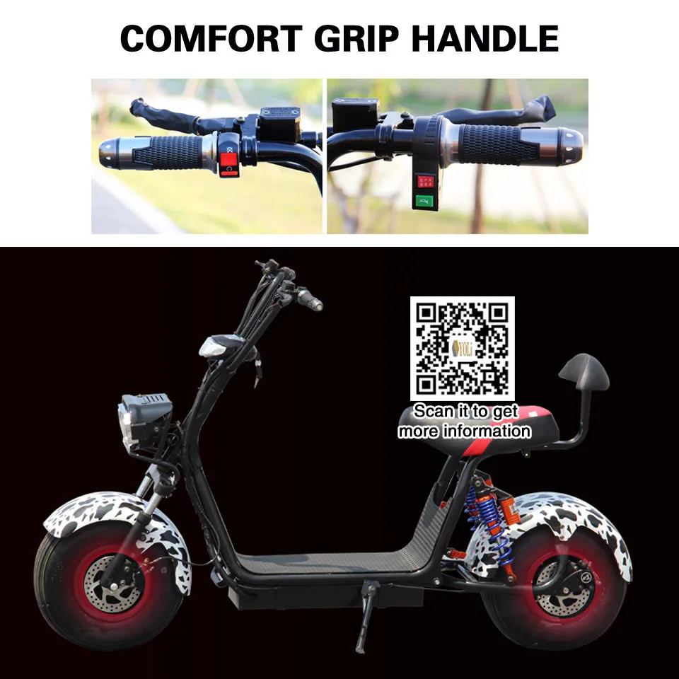 Perfect 9.5 inch vaccunm Fat tire electric bicycle 60V 20 A front and rear suspension Harley Harley electric cycle 7