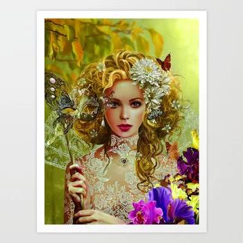 

SepYue 5D Diamond Painting Full Diamond Mosaic Rhinestone Picture Paint with Diamond Embroidery Sale Needlework Mask Girl Flower