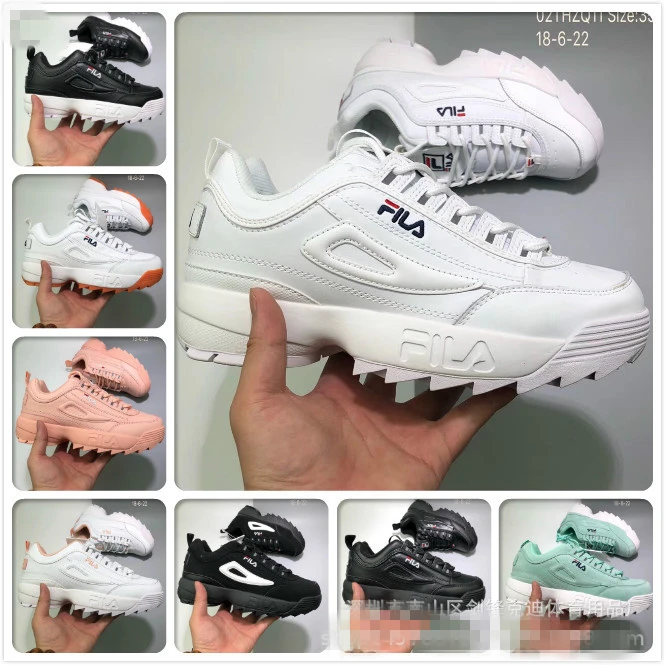 2019 FILAS Disruptor II Men and Women Sneaker Running Shoes White summer Increased Outdoor Sneaker size eur36-44 2019 FILAS Disruptor II Men and Women Sneaker Running Shoes White summer Increased Outdoor Sneaker size eur36-44