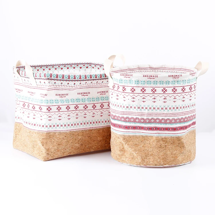 

Simple style cork canvas foldable storage box