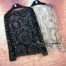 Топы, горячая Распродажа Tumblr Весна и лето новая тяжелая промышленность сексуальный прозрачный Тонкий был тонкий кружевной Блестки нижнее белье абрикосовый