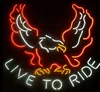 Custom Live To Ride Motorcycles Glass Neon Light Sign Beer Bar