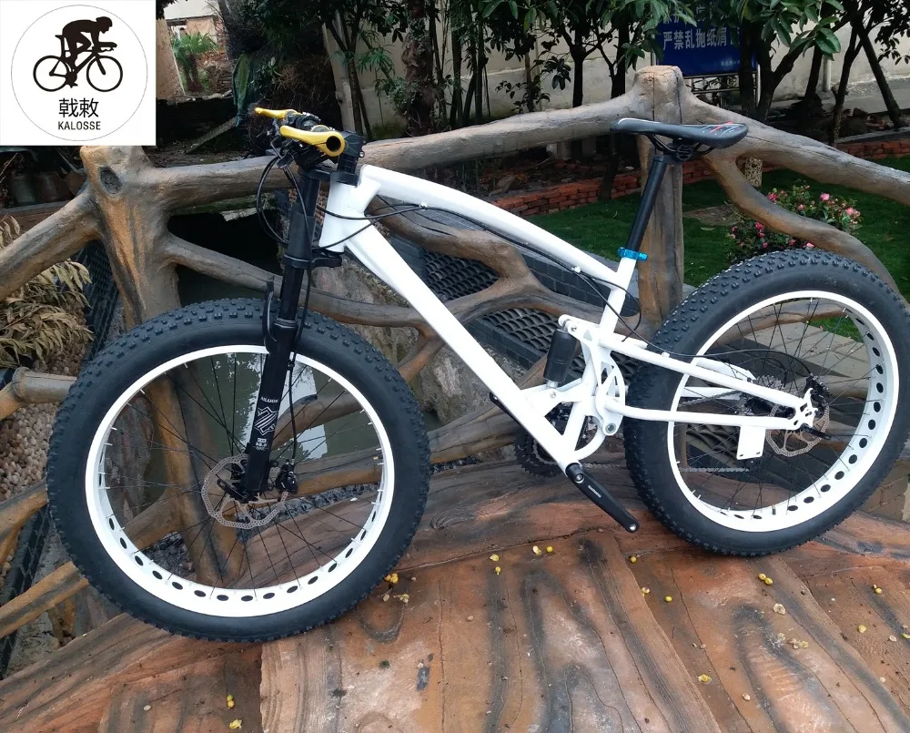 Flash Deal Kalosse  150mm travel   30speed  Full suspension   Microshift   Fat bike  26*4.0 inch snow bike   fat bicycle mountain bike 1