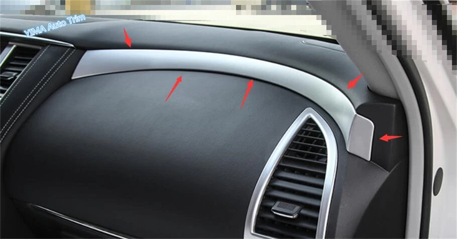 Lapetus Автомобиль Стайлинг центральный контроль накладка в блестках 2 шт. Подходит для Nissan Armada Patrol Royale Nismo Y62 2016 2017 2018 ABS