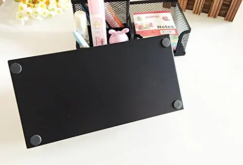 Mesh Desk Organizer Office Supplies Caddy Combination Pen Holder Card Case Organizer Storage Box Black