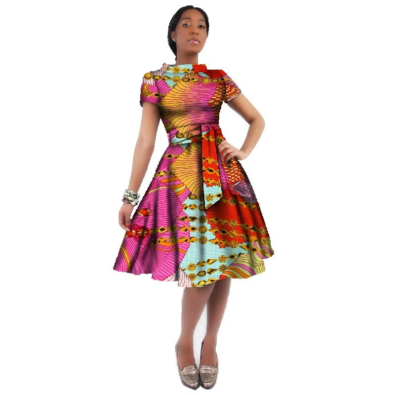 

African Dresses For Women African Wax Print Dresses Dashiki Plus Size Africa Clothing for Women Dress Party African Clothes 2019