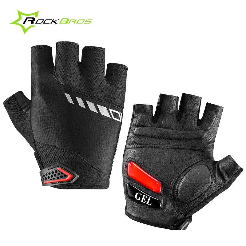 Rockbros Cycling Gloves Half Finger Gel Padded Shockproof Mountain Road