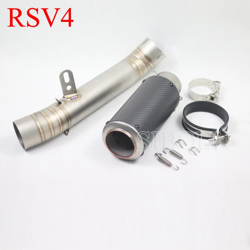 

RSV4 Motorcycle Slip On Exhaust SC GP Project Brand Muffler With Middle Link Pipe For Aprilia RSV4 2012 2013 2014 2015 years