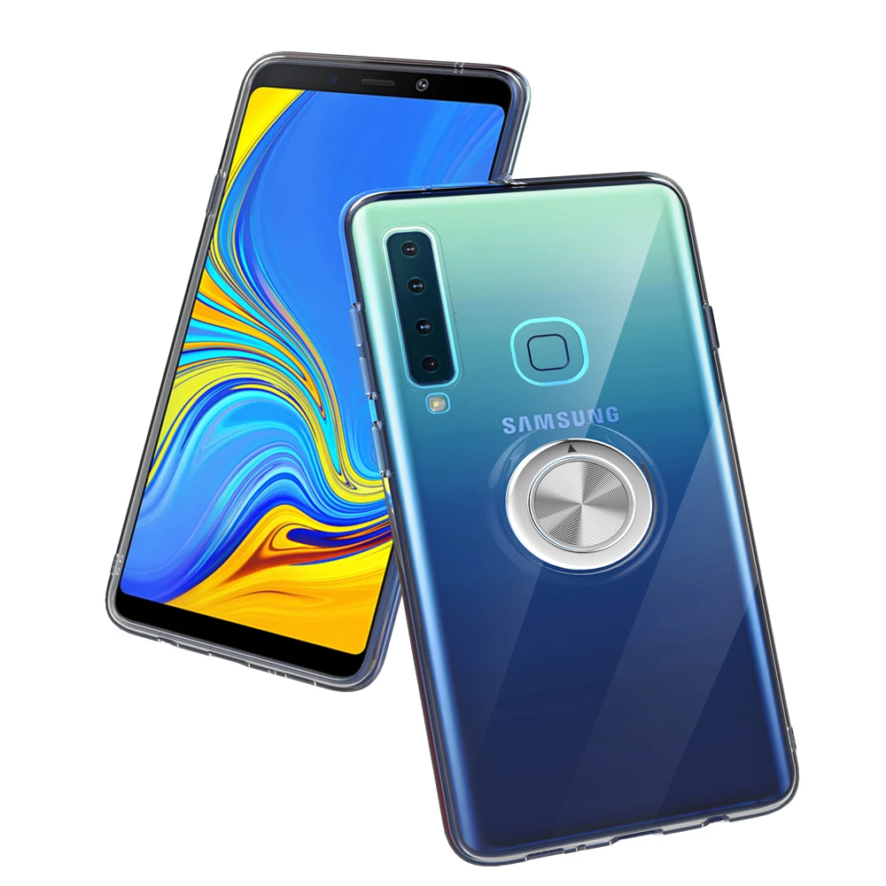 

Shockproof Soft Transparent Case For Samsung A9 2018 Holder Ring Phone Cover for Samsung Galaxy A9 2018 Case A9s Star Pro A920