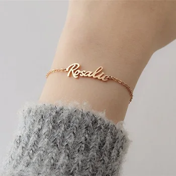 Personalized Custom Name Bracelet BFF Stainless Steel Custom Jewelry ID Bracelet Bijoux Custom Name Man Bracelet Bridesmaid Gift personalized stainless steel black silicone men bracelet gift men s id bracelets for man male jewelry custom engraved name