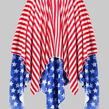 Kenancy американский флаг печати Женская миди юбка красная полоса Blus звезда цвет блок женские Юбки Высокая талия Нерегулярные женские юбки