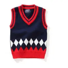 1-5 лет вязанный жилет с треугольным вырезом для маленького мальчика детский свитер вязаный жакет для ребенка фирменный жилет верхняя одежда зимняя одежда