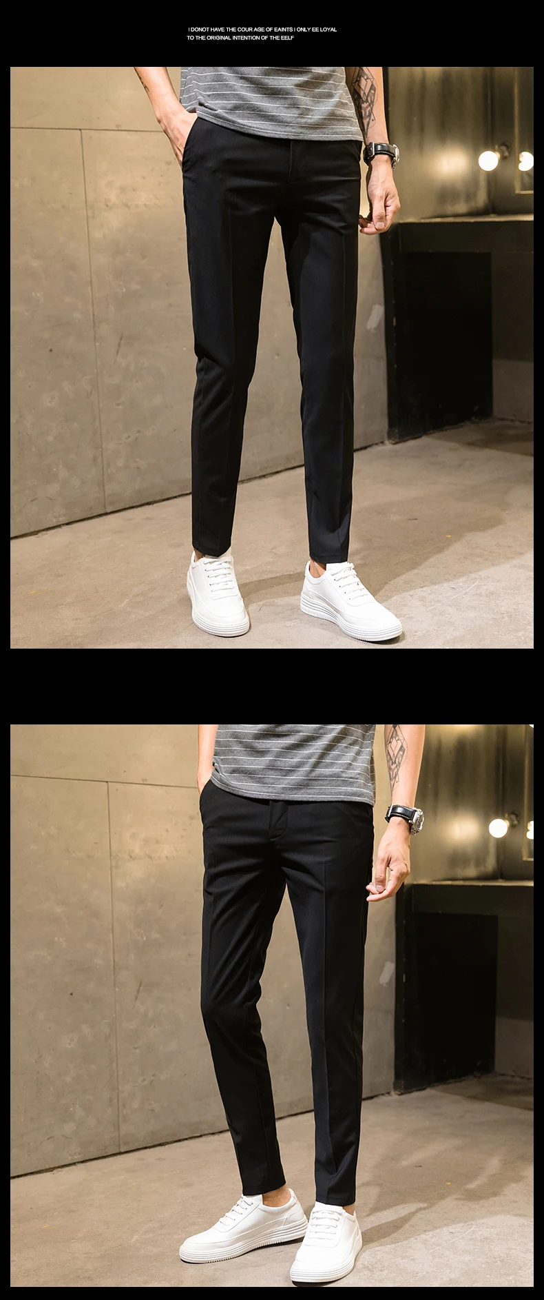 Однотонная одежда мужская формальная костюм брюки Slim Fit Бизнес Man Брюки Размеры 28-36 Молодежные мужские рабочие брюки